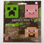 Значки Minecraft Pin Pack (набор 4шт)