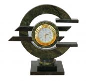 Часы евро из змеевика большие