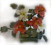 Бонсай цветы из оникса и нефрита