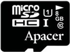 MicroSDHC 8Gb Apacer (Class 10 UHS-1) (R/W 30/10 MB/s) без адаптера