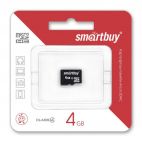 MicroSDHC 4Gb SmartBuy (Class 4) без адаптера