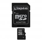 MicroSDHC 16Gb Kingston (Class 4), с адаптером