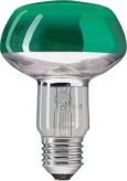 Лампа зеркальная R80 Philips 60W E27 зеленая Philips