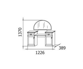 Ижмебель Стол туалетный  РЕБЕККА