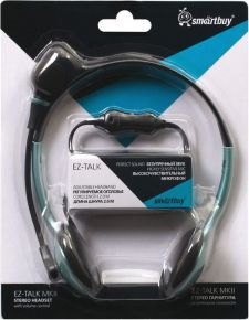 Наушники с микрофоном SmartBuy SBH-5300 Ez-Talk, синяя, кабель 2.0м