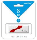 USB 2.0 8Gb SmartBuy Hatch White (SB8GBHTH-W)