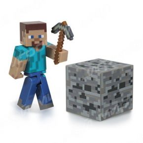 Фигурка Minecraft Steve Игрок с аксессуарами 8см
