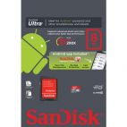 MicroSDHC 8Gb SanDisk (Class 10) Android Ultra, с адаптером
