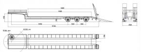 Модификация 983910 Низкорамный трехосный полуприцеп тяжеловоз