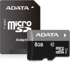 MicroSDHC 8Gb A-Data (Class 10, UHS-1) , с адаптером