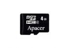 MicroSDHC 4Gb Apacer (Class 4), без адаптера