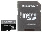Карта памяти Adata microSDXC 64Gb Premier Class 10 UHS-I U1 + ADP