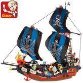 Конструктор пластмассовый Sluban M38-B0128* Пиратская серия: Сражение в море (512 дет.)