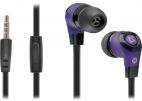 Наушники с микрофоном Defender Pulse-430 черный/фиолетовый, внутриканальные,1.2м, 4пин