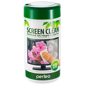 Салфетки Perfeo "Screen Clean" чистящие салфетки для LSD/TFT, 100шт туба
