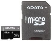 Карта памяти Adata microSDXC 64Gb Premier Class 10 UHS-I U1 + ADP