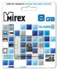 MicroSDHC 8Gb MIREX (Class 4), без адаптера