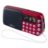 Мини MP3 система Perfeo СИНИЦА i70-RED, FM, MP3 (USB/microSD), часы, аккумулятор 1200mAh