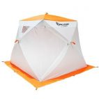 Палатка Onlitop Призма Люкс 200, 1-слойная, с 2 входами, бело-оранжевый