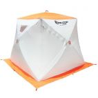 Палатка Onlitop Призма Люкс 200, 3-слойная, с 1 входом, бело-оранжевый