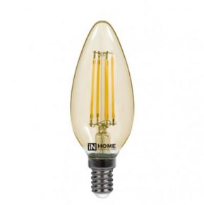 Лампа светодиодная LED-СВЕЧА-deco 7Вт 230В Е14 3000К 630Лм прозрачная IN HOME ASD