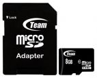 MicroSDHC 8Gb TEAM Class 10 с адаптером