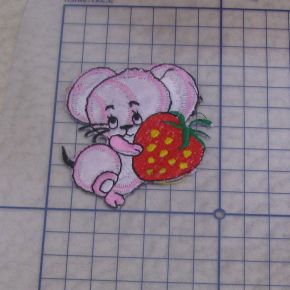 Термоаппликация Мышка с ягодкой