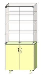 Витрина стеклянная В 900-2 Торговые витрины демонстрационные Собственное производство