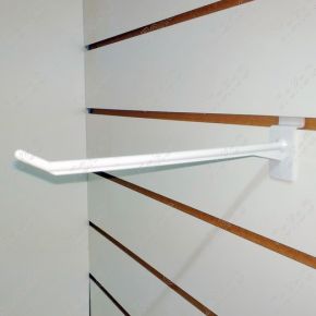 Крючок на экономпанель пластиковый, белый, 150 мм