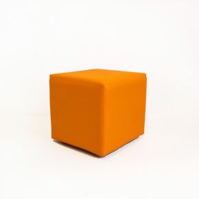 РОССИЯ Банкетка куб 370х340х340мм, цвет оранжевый